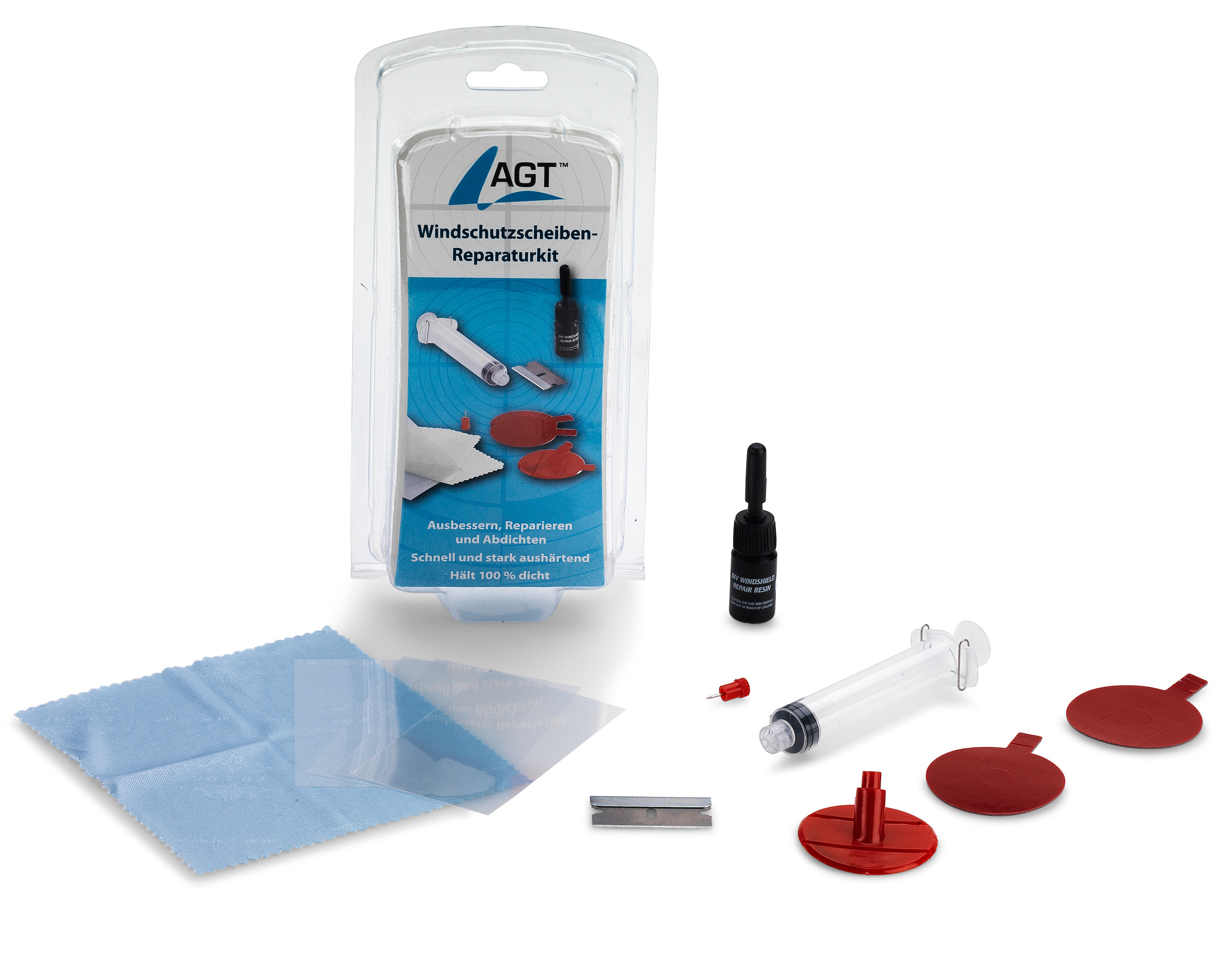 AGT Winschutzscheiben Steinschlag Reparaturkit Reparaturset Crack repair